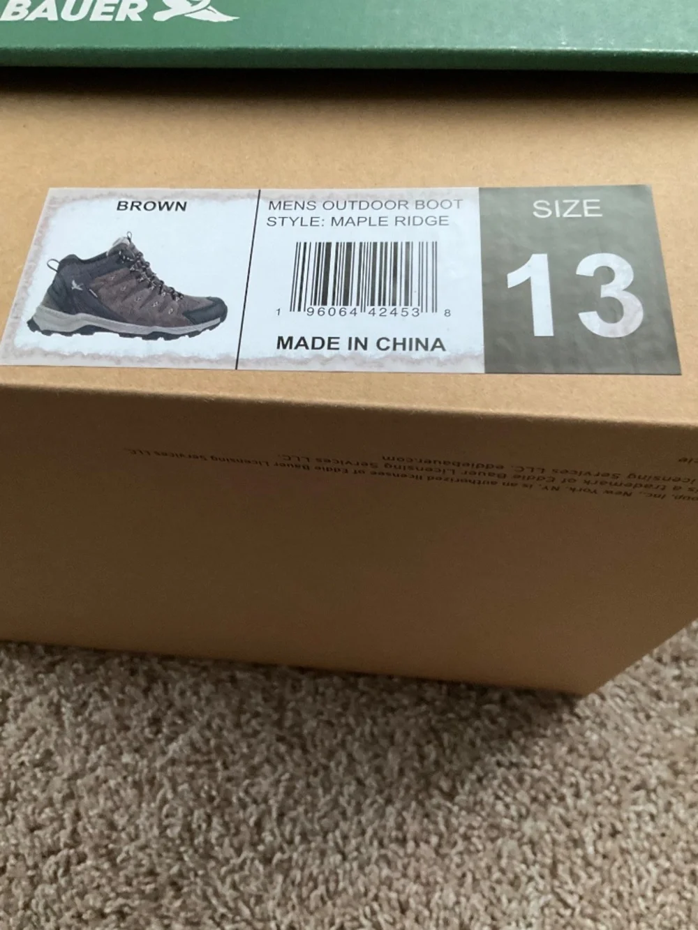 Eddie Bauer Men's Maple Ridge Outdoor Weatherproof Hiking Boot